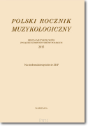 Polski Rocznik Muzykologiczny 2015