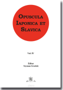 Opuscula Iaponica et Slavica   vol. IV